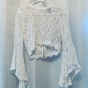 Summer cropped white shirt